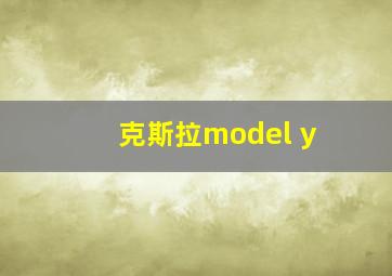 克斯拉model y